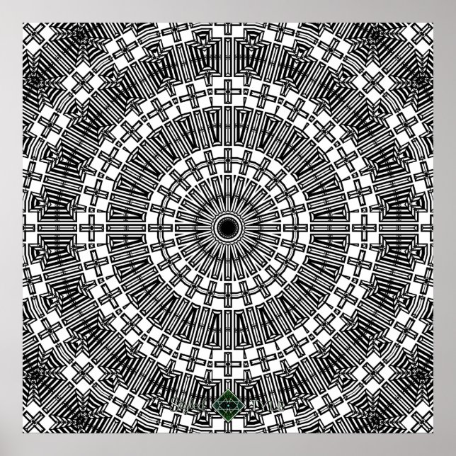 Affiches Mandala de réflexion inversé (Devant)