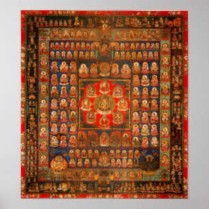 Affiches Mandala de royaume d'utérus