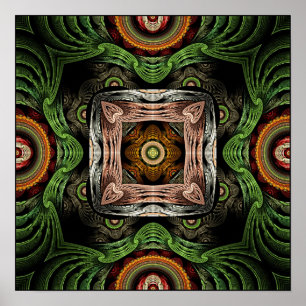 Affiches Mandala de sculpture en métal