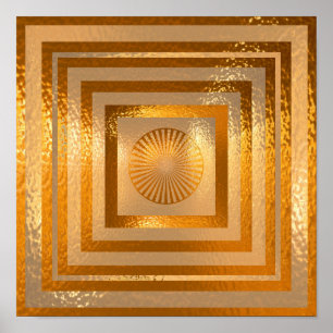 Affiches Mandala d'or de Sun - amitiés sincères