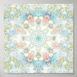 Affiches Mandala en pastel de fleur