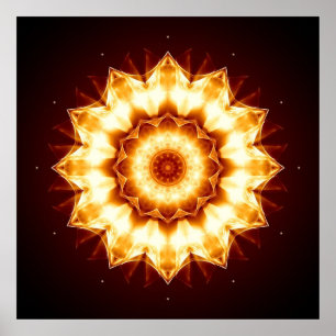 Affiches Mandala Golden Sun