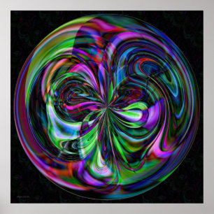 Affiches Mandala magique de canne - copie de fractale