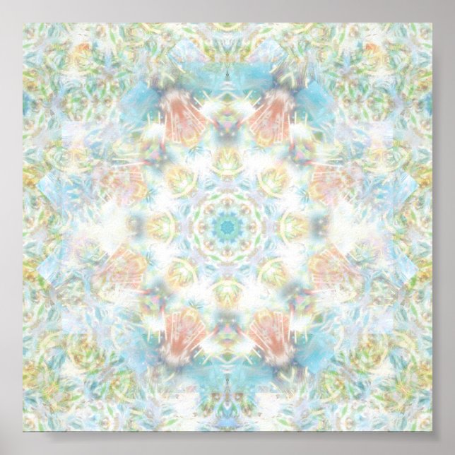 Affiches Mandala Pastel Flower (Devant)