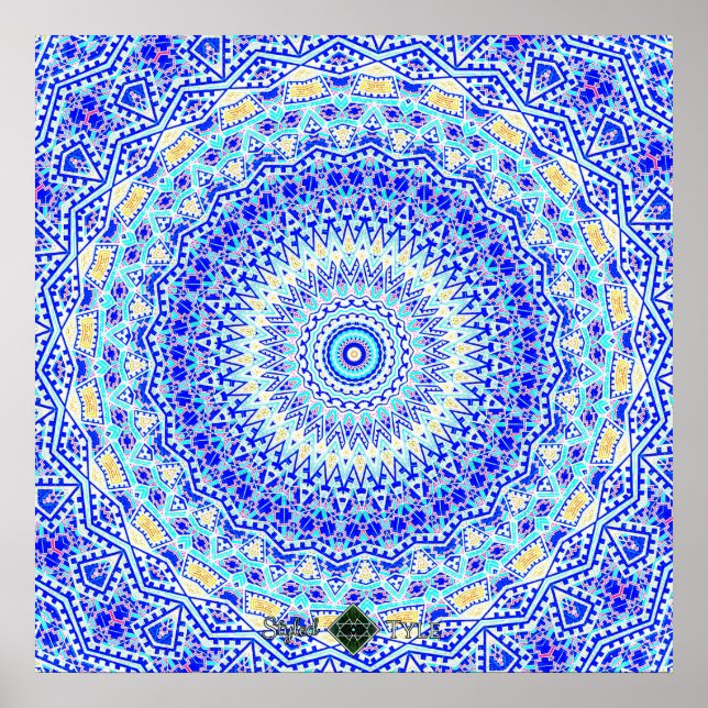 Affiches Mandala perdu inversé (Devant)