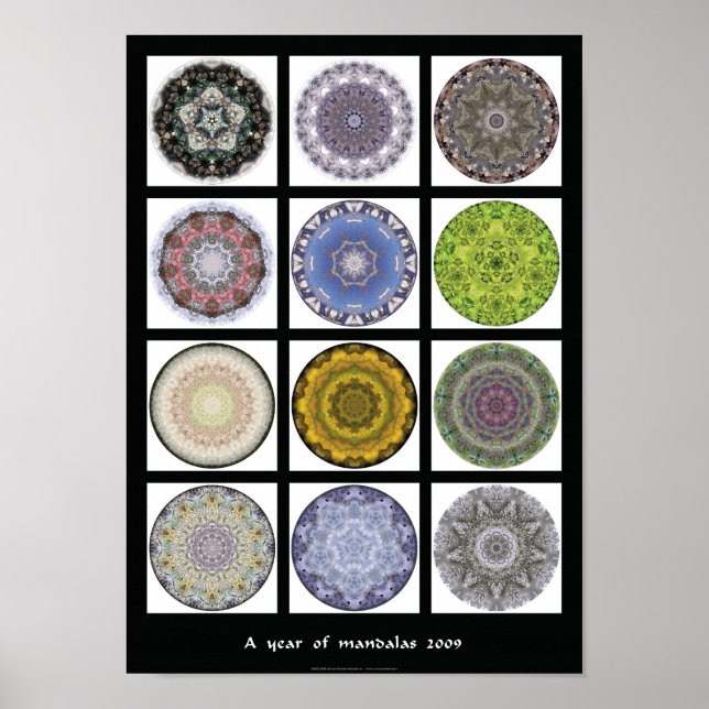 Affiches Mandala print - "Une année de mandalas 2009" (Devant)