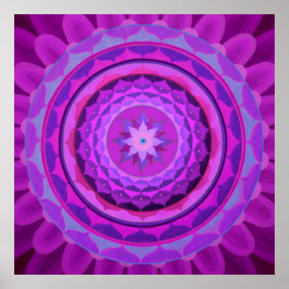 Affiches Mandala violet
