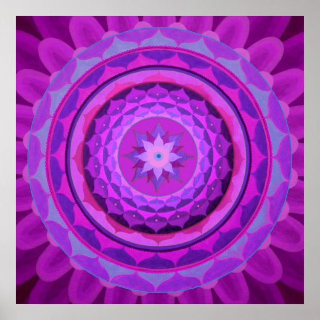 Affiches Mandala violet (Devant)