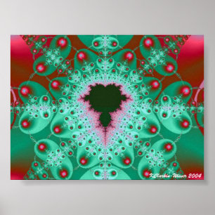 Affiches Mandelbrot rouge et vert