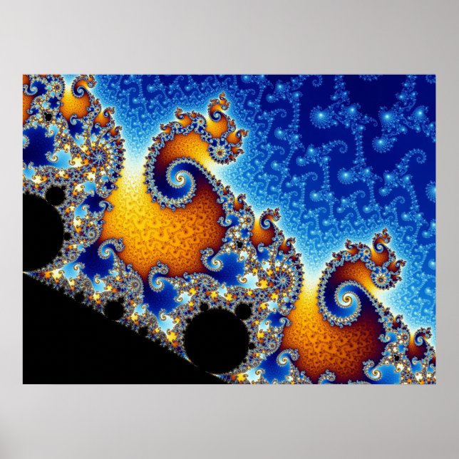 Affiches Mandelbrot Set Fractal Shape (Devant)