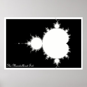 Affiches Mandelbrot Set (Négatif)