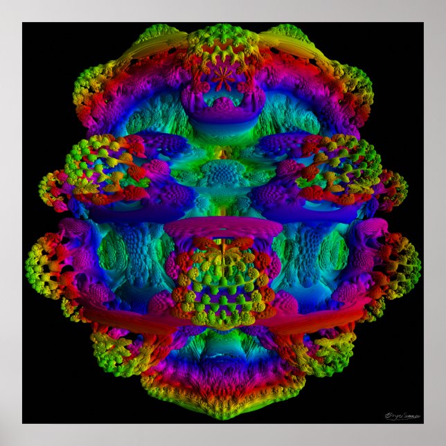 Affiches Mandelbulb with normal coloring (Devant)