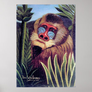 Affiches "Mandrill in the Jungle" de Rousseau (vers 1909)