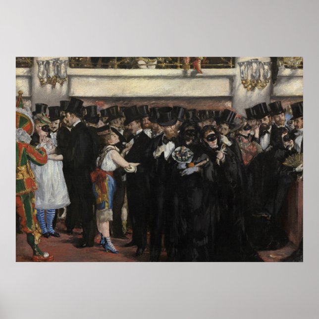 Affiches Manet | Boule masquée à l'Opéra, 1873 (Devant)