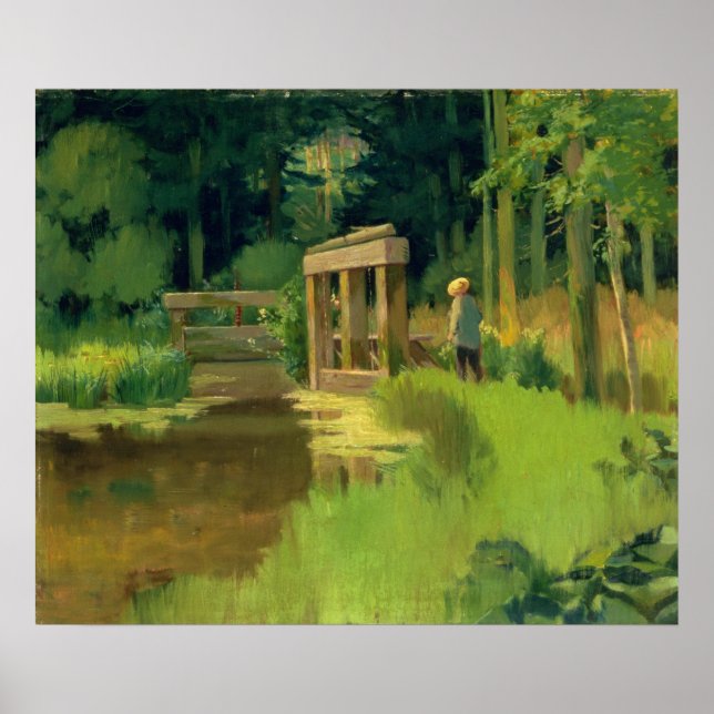 Affiches Manet | Dans un parc (Devant)