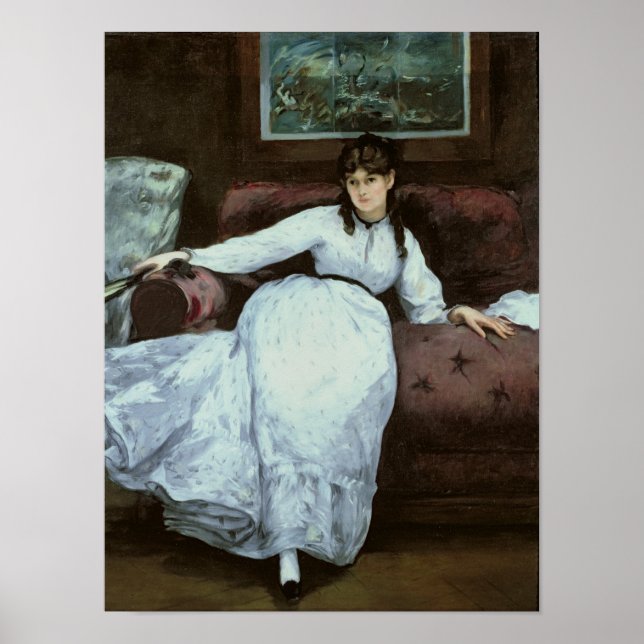 Affiches Manet | Le reste, portrait de Berthe Morisot (Devant)
