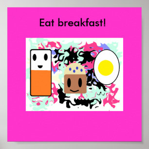 Affiches "Mange le petit-déjeuner !"