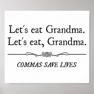 Affiches Mangeons des mamans commas Sauvez des vies