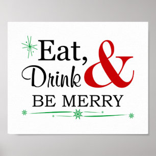 Affiches Manger, Boire & Joyeux Noël Art