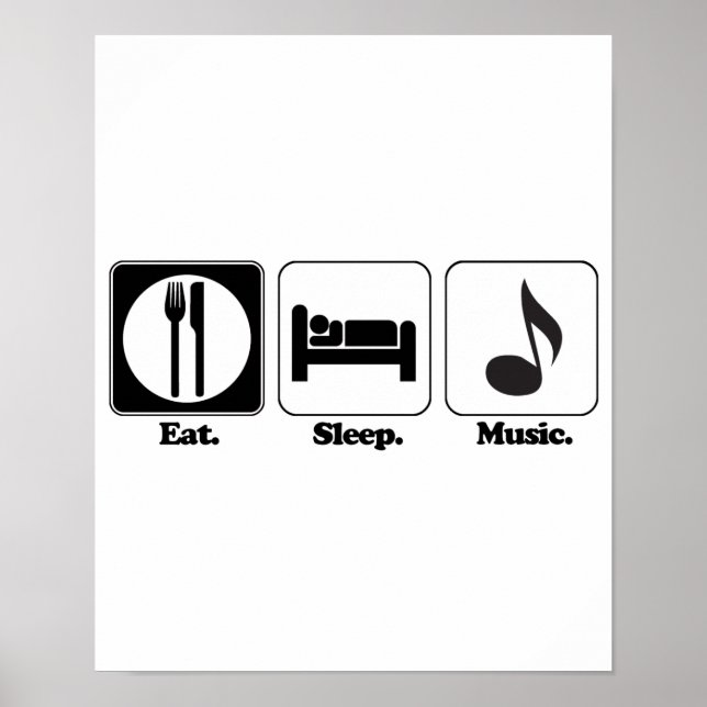 Affiches manger de la musique (Devant)