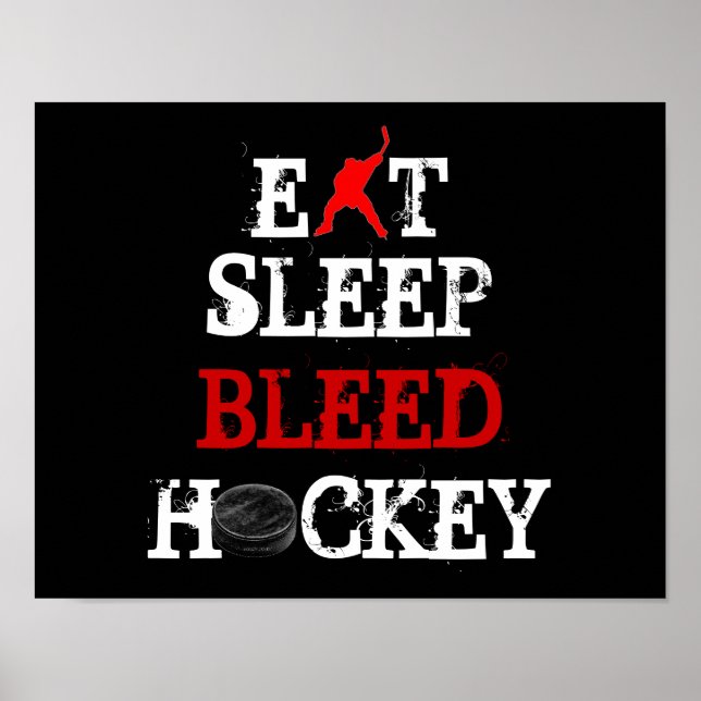 AFFICHES MANGER/DORMIR/BLEED/HOCKEY (Devant)