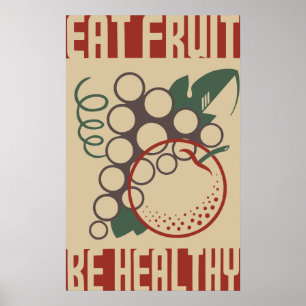 Affiches Manger les fruits être en santé