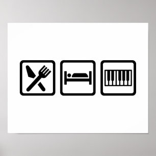 Affiches Manger Piano Sommeil