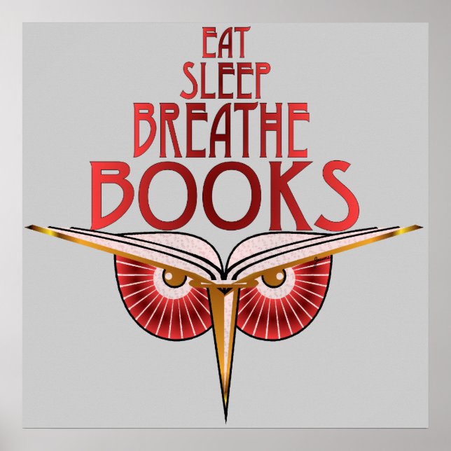 Affiches Manger Sleep Respire Livres Imprimer (Devant)