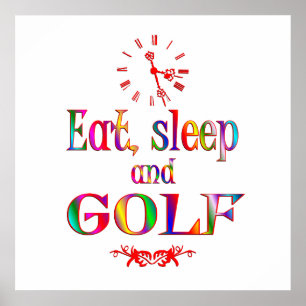 Affiches Mangez, dormez et golf