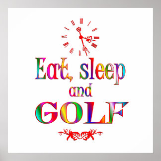 Affiches Mangez, dormez et golf