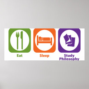 Affiches Mangez la philosophie d'étude de sommeil