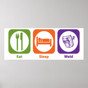 Affiches Mangez la soudure de sommeil