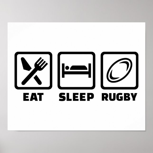 Affiches Mangez le sommeil Rugby (Devant)