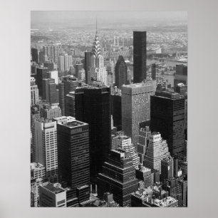 Affiches Manhattan New York City avec la construction de