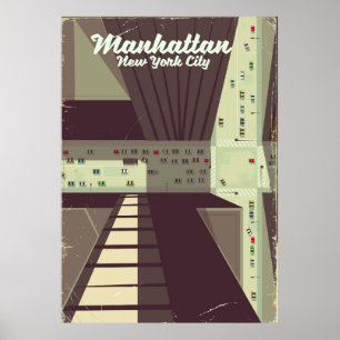 Affiches Manhattan New York City Travel poster.