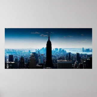 Affiches Manhattan Panorama Avec Empire State Building