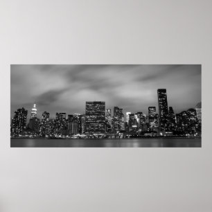 Affiches Manhattan Skyline la nuit
