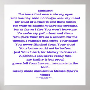 Affiches Manifeste (prière)