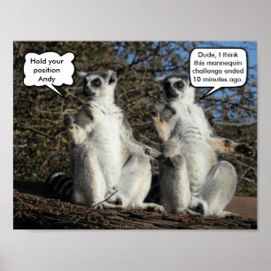 Affiches Mannequin Challenged Lemurs