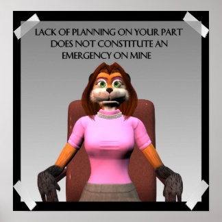 Affiches Manque d'affiche de planification