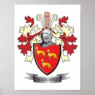 Affiches Manteau de crête de famille de Harding des bras