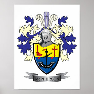 Affiches Manteau de crête de famille de McPherson des bras