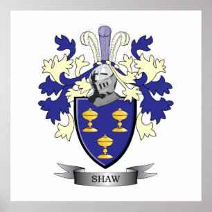 Affiches Manteau de crête de famille de Shaw des bras