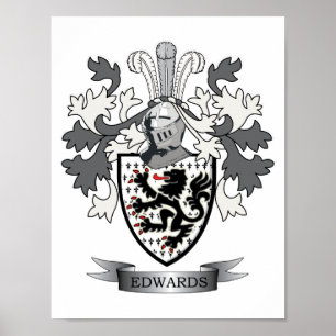 Affiches Manteau de crête de famille d'Edwards des bras