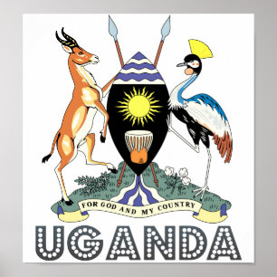 Affiches Manteau de l'Ouganda des bras