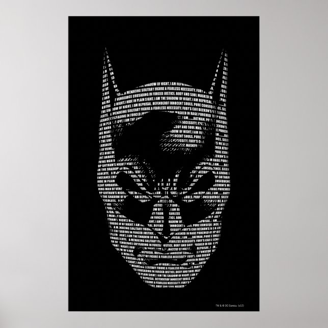 Affiches Mantra de Batman Head (Devant)