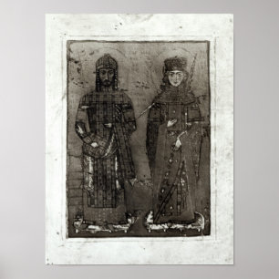 Affiches Manuel I Comnenus et impératrice Maria d'Antioch