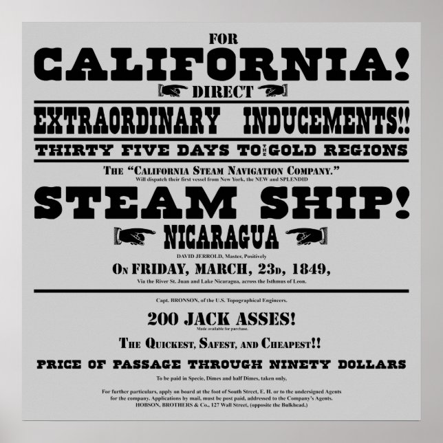 Affiches Manufacture Gold Rush California (Devant)