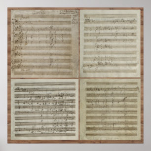 Affiches Manuscrit du Concerto pour violon Mozart