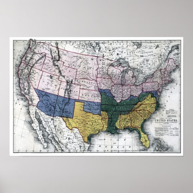 AFFICHES MAP : CIVIL WAR, 1864 (Devant)